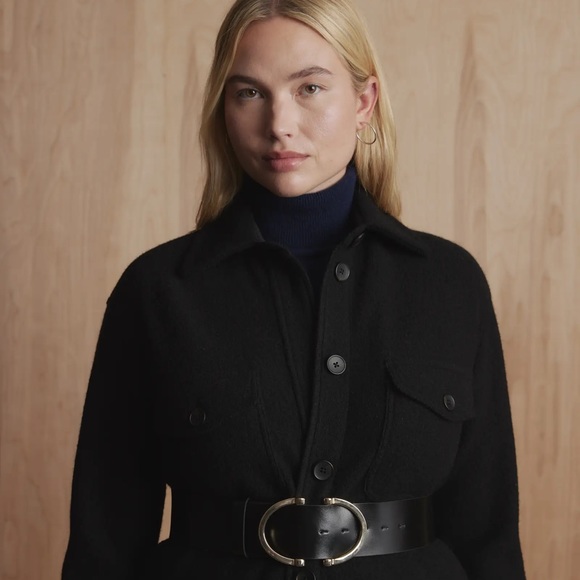 Quince NWT Merino Wool Shirt Jacket Black Multiple Sizes - Picture 3 of 16